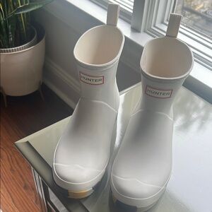 Hunter White Rain Boots
